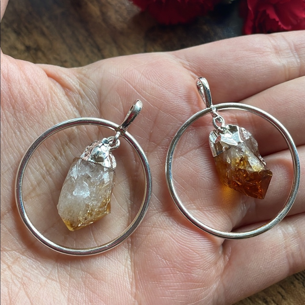 High Quality Citrine Crystal Pendant